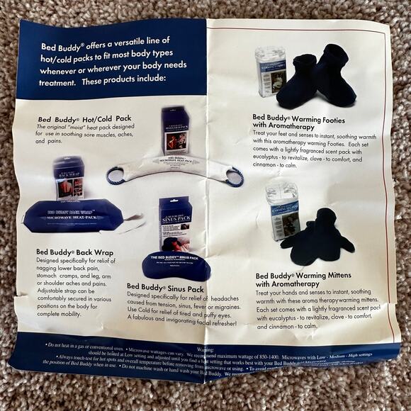 New The Original Bed Buddy Warming Footies Aromatherapy Soothing Foot Warmers - Picture 11 of 14